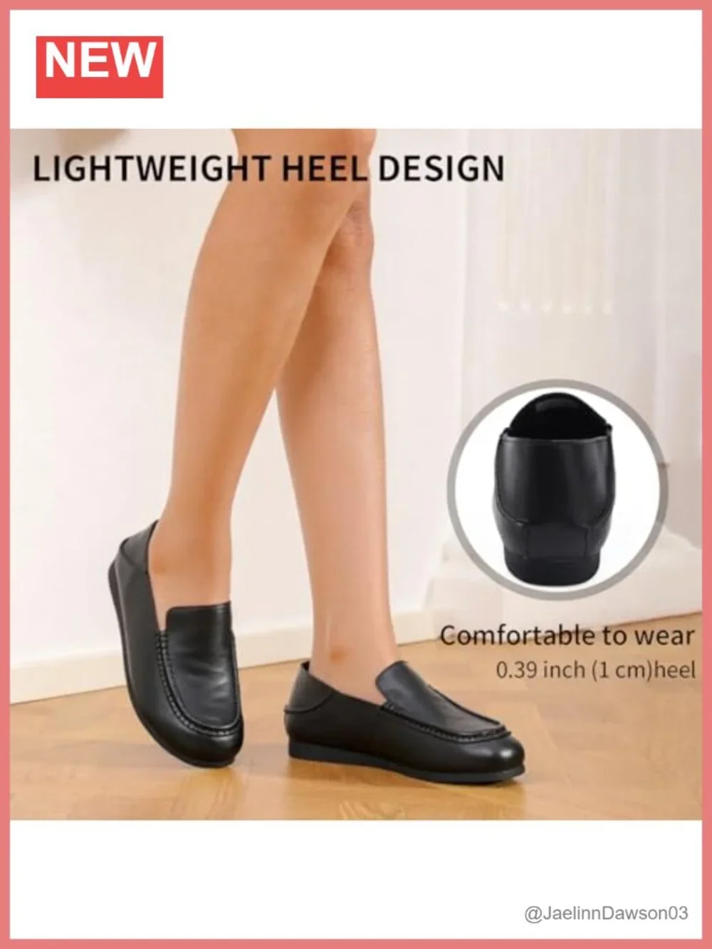 Lightweight Slip On Flat Shoes, Comfortable Leather Loafers for Women, Work &